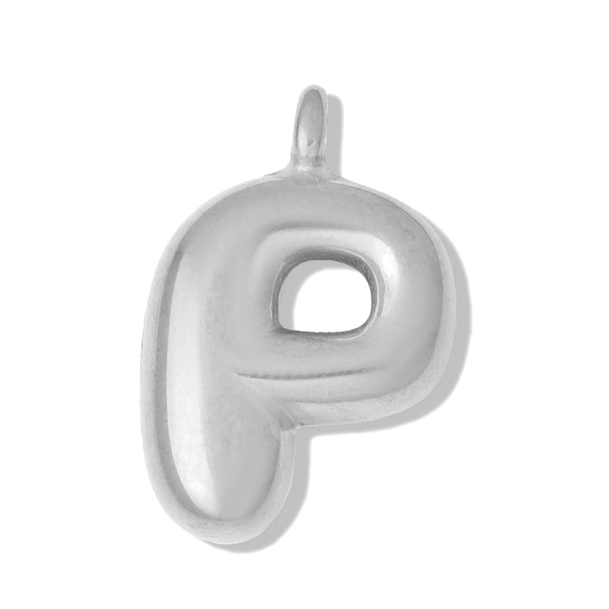 6pcs/pack Stainless Steel Bubble Initial Name DIY Charms A-Z Alphabet Necklace Pendant Woman Shoe Accessory Jewelry Wholesale