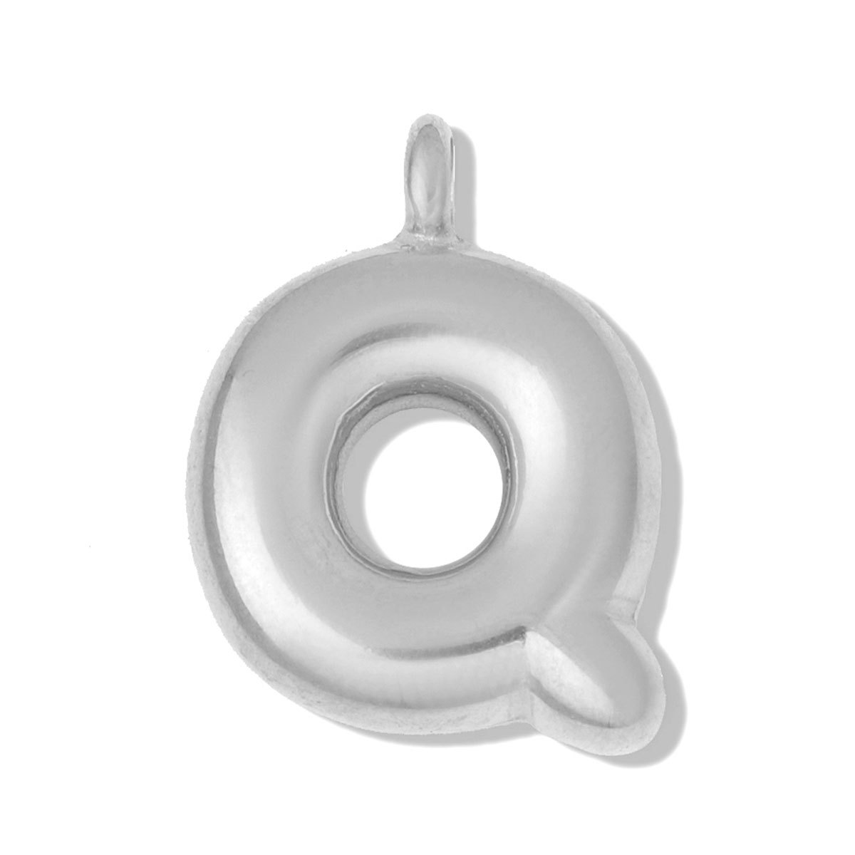 6pcs/pack Stainless Steel Bubble Initial Name DIY Charms A-Z Alphabet Necklace Pendant Woman Shoe Accessory Jewelry Wholesale