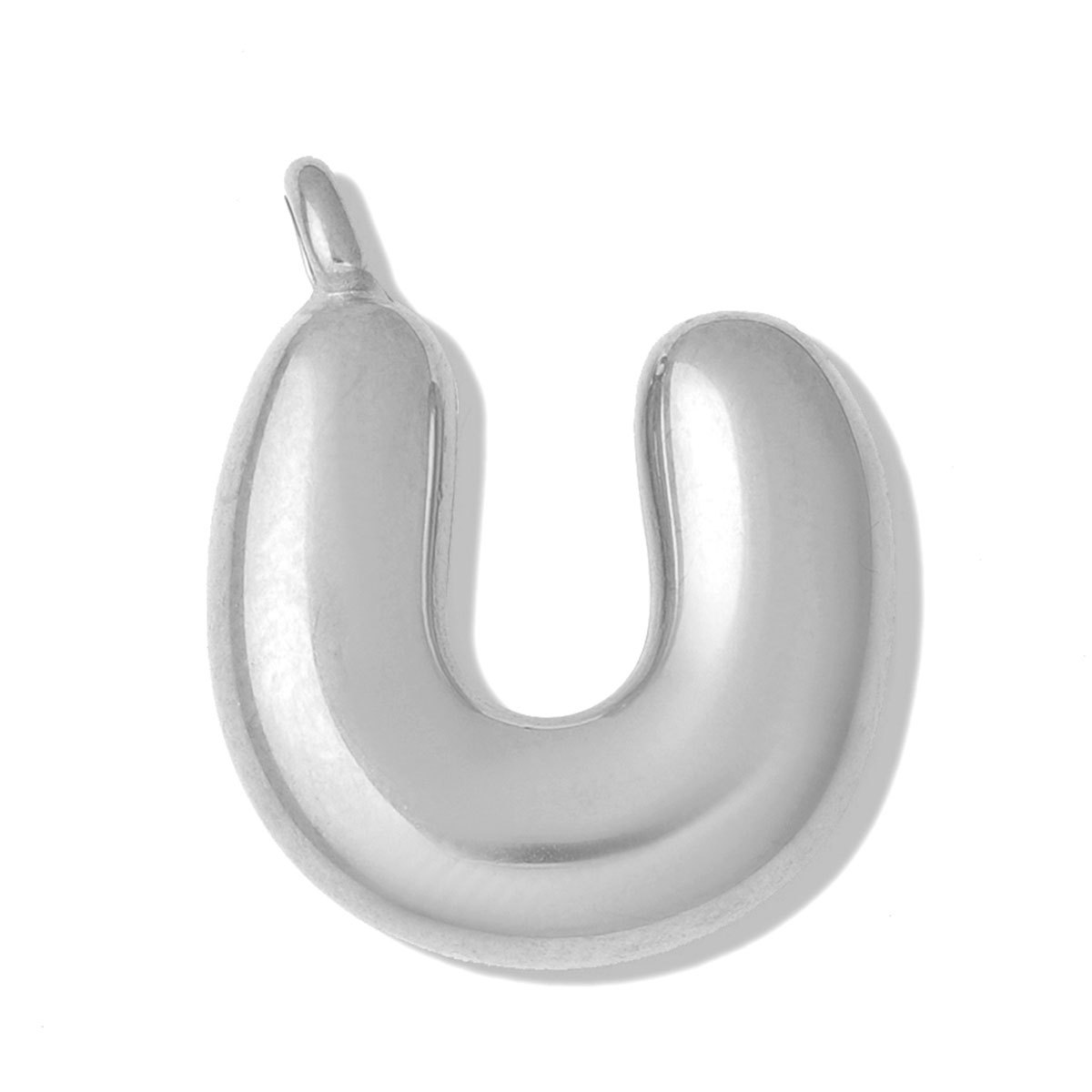 6pcs/pack Stainless Steel Bubble Initial Name DIY Charms A-Z Alphabet Necklace Pendant Woman Shoe Accessory Jewelry Wholesale