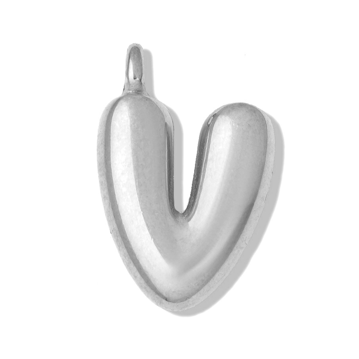 6pcs/pack Stainless Steel Bubble Initial Name DIY Charms A-Z Alphabet Necklace Pendant Woman Shoe Accessory Jewelry Wholesale