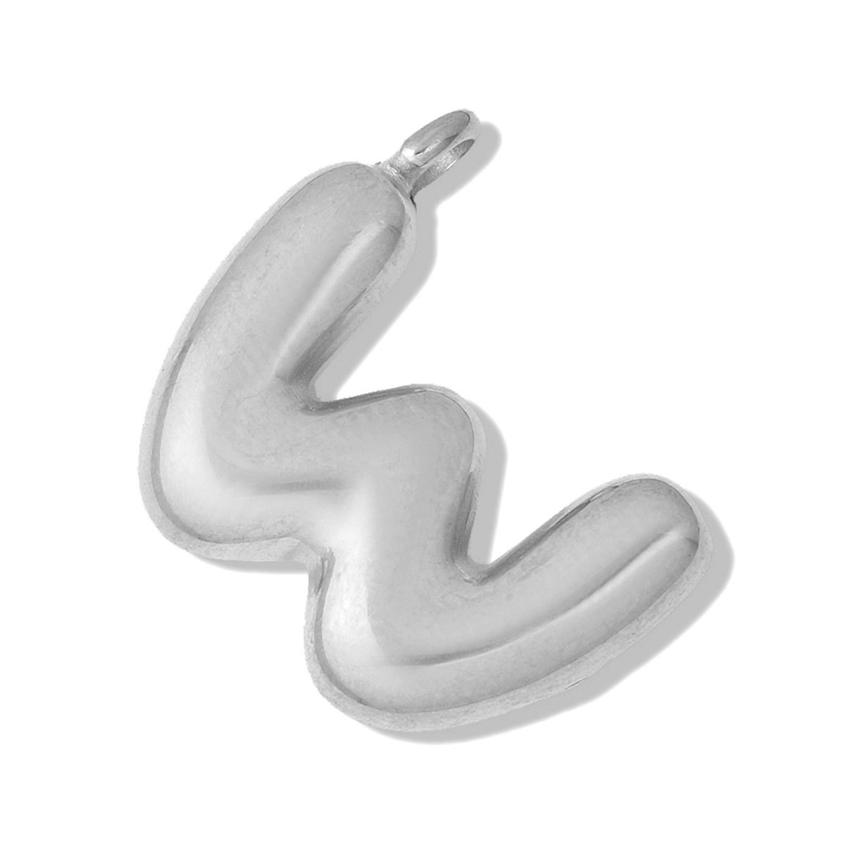 6pcs/pack Stainless Steel Bubble Initial Name DIY Charms A-Z Alphabet Necklace Pendant Woman Shoe Accessory Jewelry Wholesale