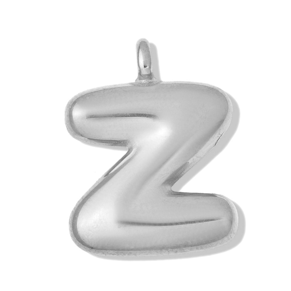 6pcs/pack Stainless Steel Bubble Initial Name DIY Charms A-Z Alphabet Necklace Pendant Woman Shoe Accessory Jewelry Wholesale