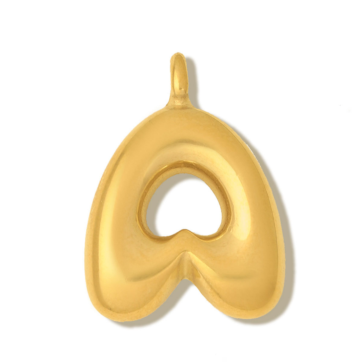 6pcs/pack Stainless Steel Mirror Polish Bubble Capital Letter DIY Charms Initial Letter Necklace Pendant Woman Shoe Accessory Wholesale