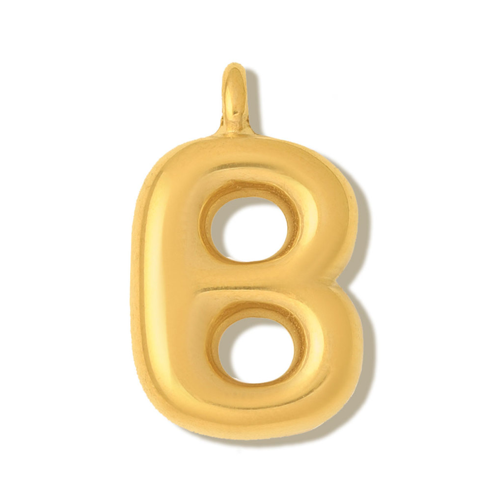 6pcs/pack Stainless Steel Mirror Polish Bubble Capital Letter DIY Charms Initial Letter Necklace Pendant Woman Shoe Accessory Wholesale