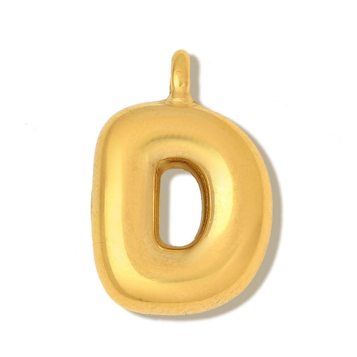 6pcs/pack Stainless Steel Mirror Polish Bubble Capital Letter DIY Charms Initial Letter Necklace Pendant Woman Shoe Accessory Wholesale