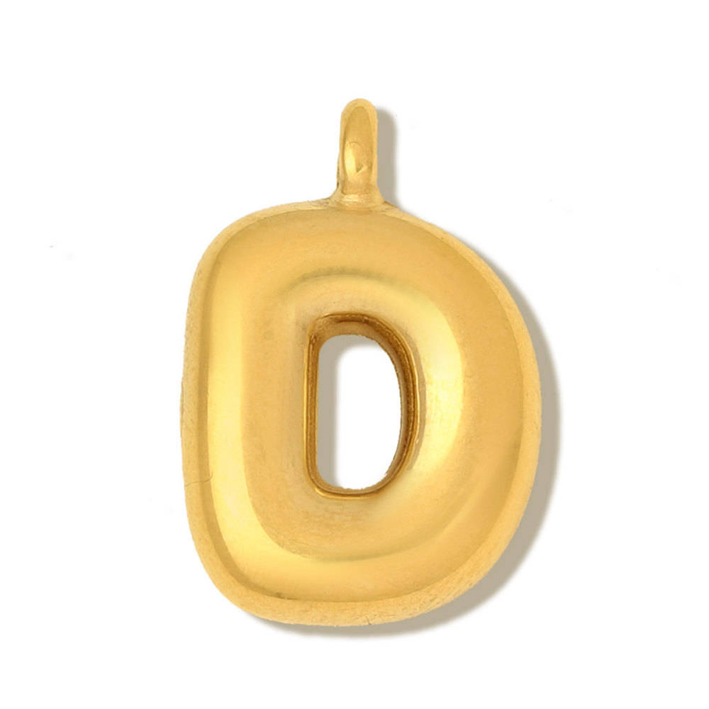 6pcs/pack Stainless Steel Mirror Polish Bubble Capital Letter DIY Charms Initial Letter Necklace Pendant Woman Shoe Accessory Wholesale