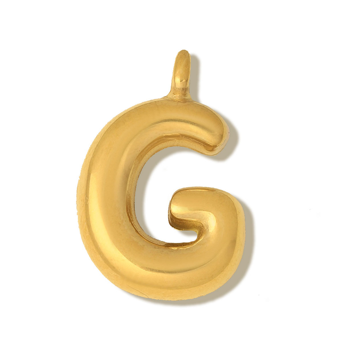 6pcs/pack Stainless Steel Mirror Polish Bubble Capital Letter DIY Charms Initial Letter Necklace Pendant Woman Shoe Accessory Wholesale