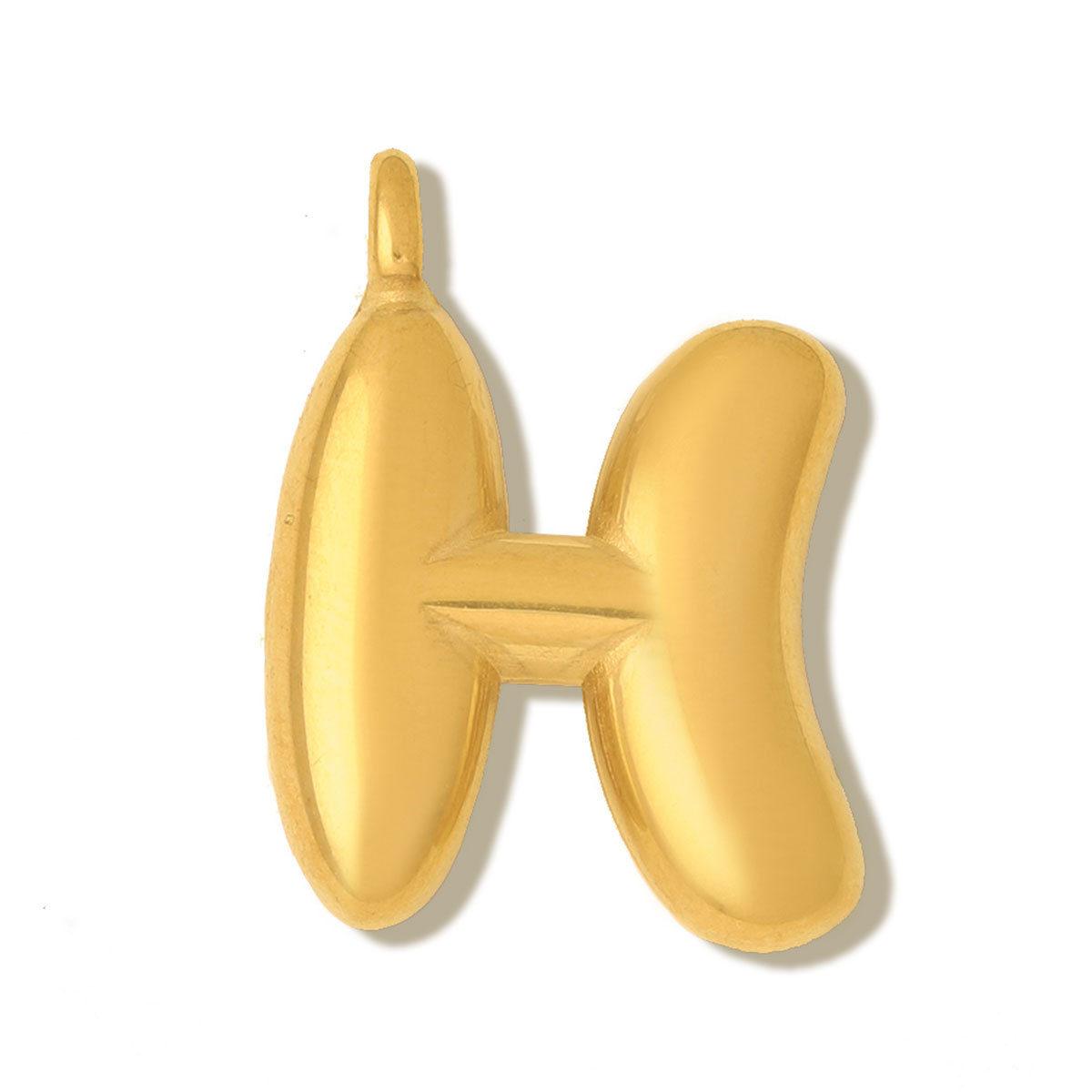 6pcs/pack Stainless Steel Mirror Polish Bubble Capital Letter DIY Charms Initial Letter Necklace Pendant Woman Shoe Accessory Wholesale