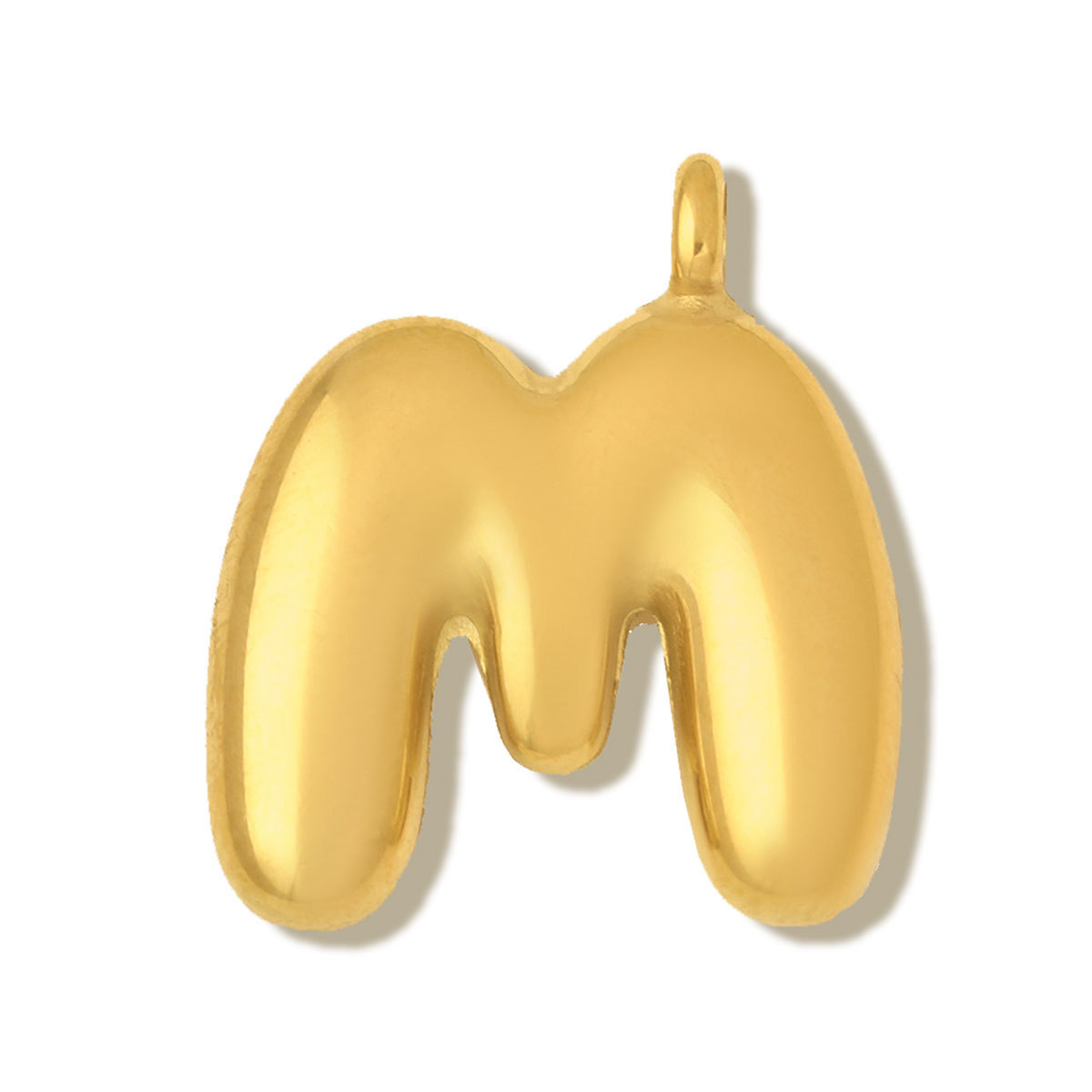 6pcs/pack Stainless Steel Mirror Polish Bubble Capital Letter DIY Charms Initial Letter Necklace Pendant Woman Shoe Accessory Wholesale