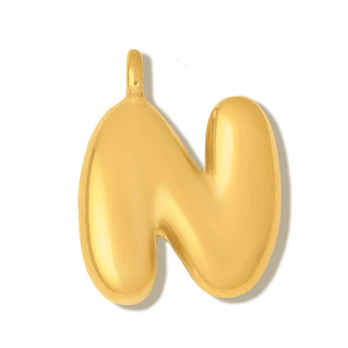 6pcs/pack Stainless Steel Mirror Polish Bubble Capital Letter DIY Charms Initial Letter Necklace Pendant Woman Shoe Accessory Wholesale