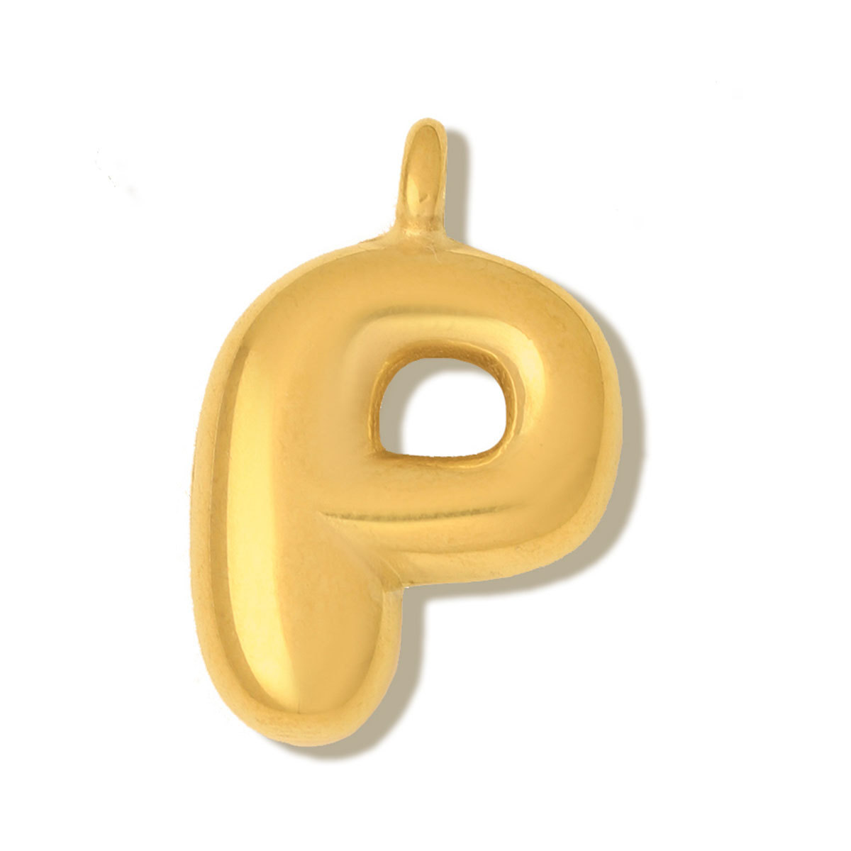 6pcs/pack Stainless Steel Mirror Polish Bubble Capital Letter DIY Charms Initial Letter Necklace Pendant Woman Shoe Accessory Wholesale