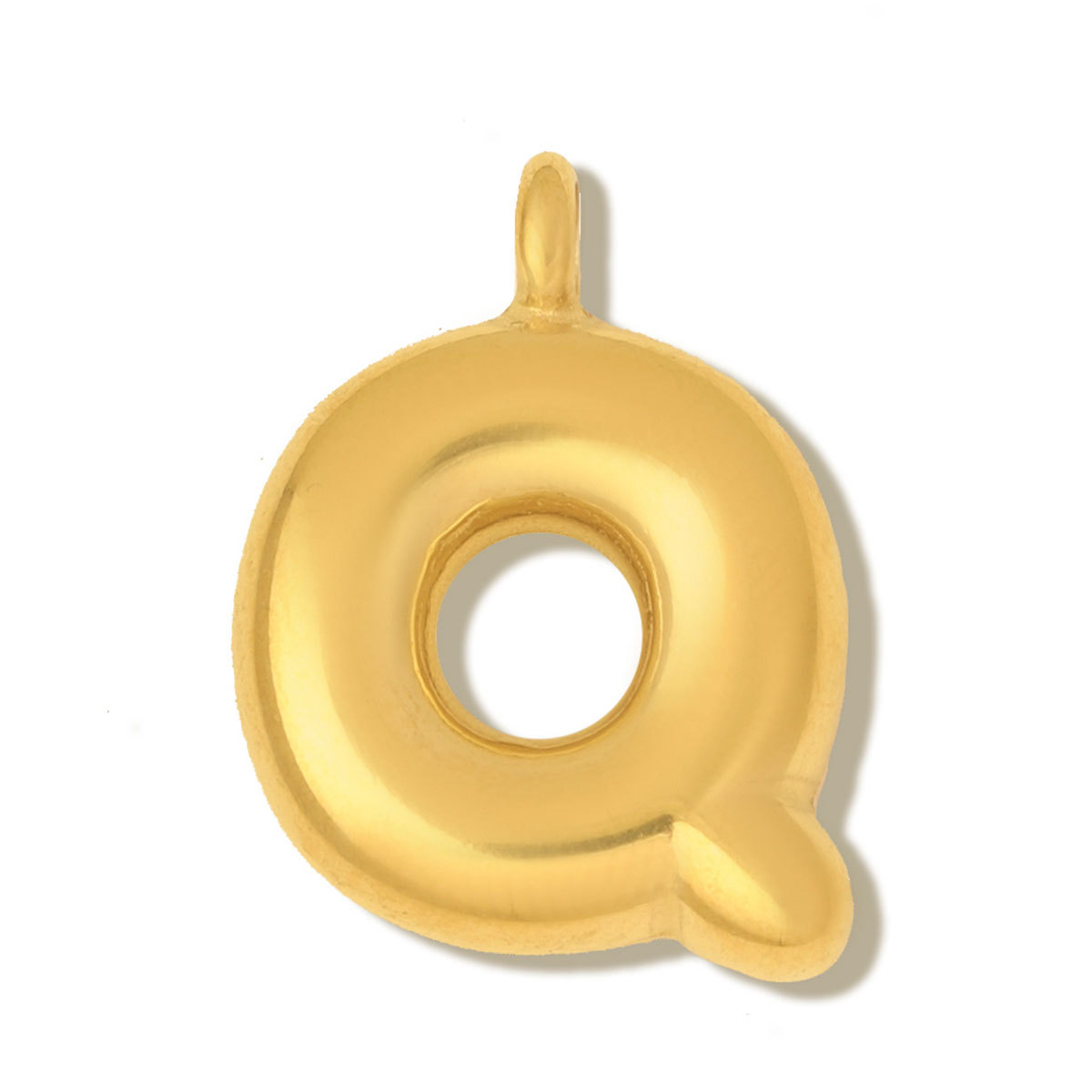 6pcs/pack Stainless Steel Mirror Polish Bubble Capital Letter DIY Charms Initial Letter Necklace Pendant Woman Shoe Accessory Wholesale