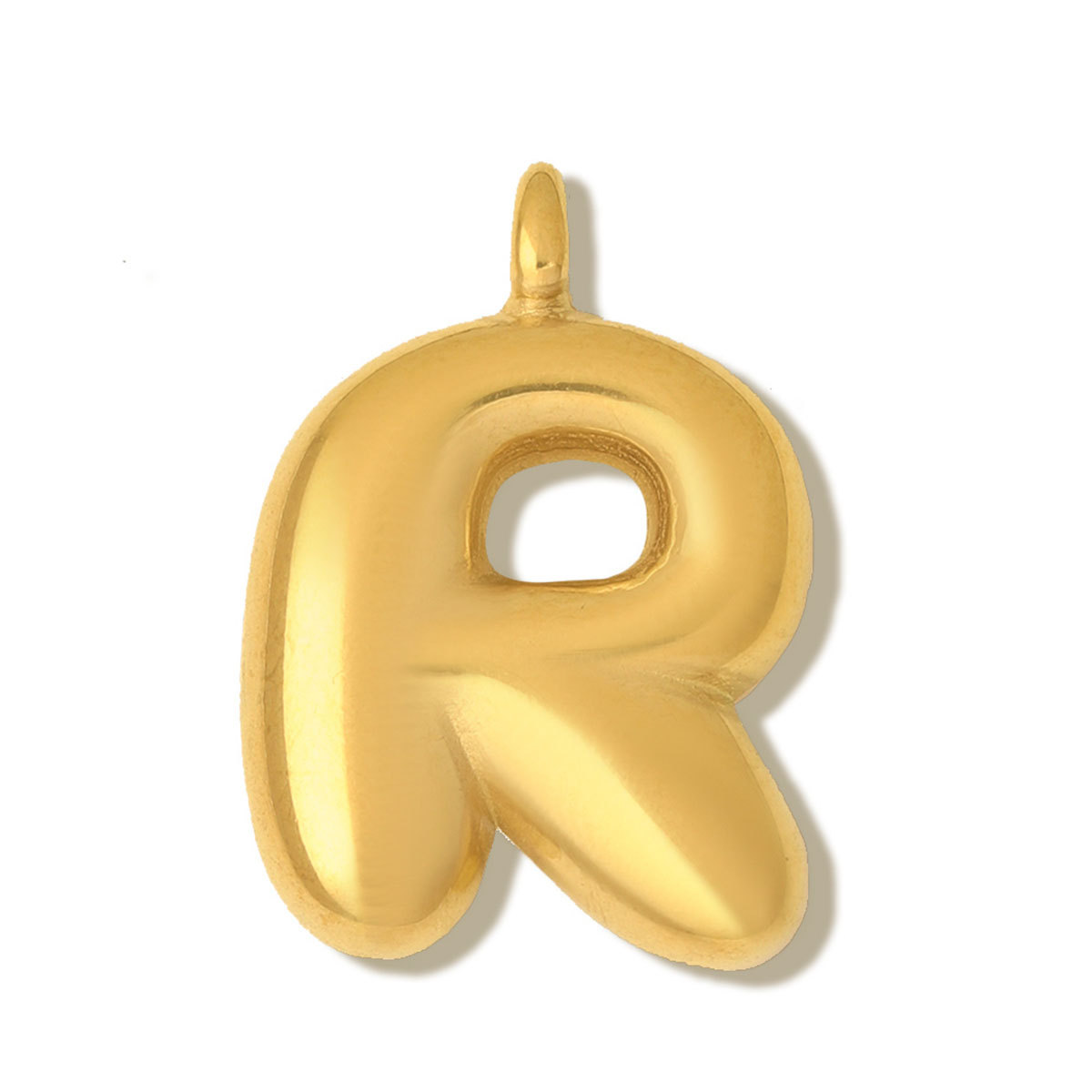 6pcs/pack Stainless Steel Mirror Polish Bubble Capital Letter DIY Charms Initial Letter Necklace Pendant Woman Shoe Accessory Wholesale