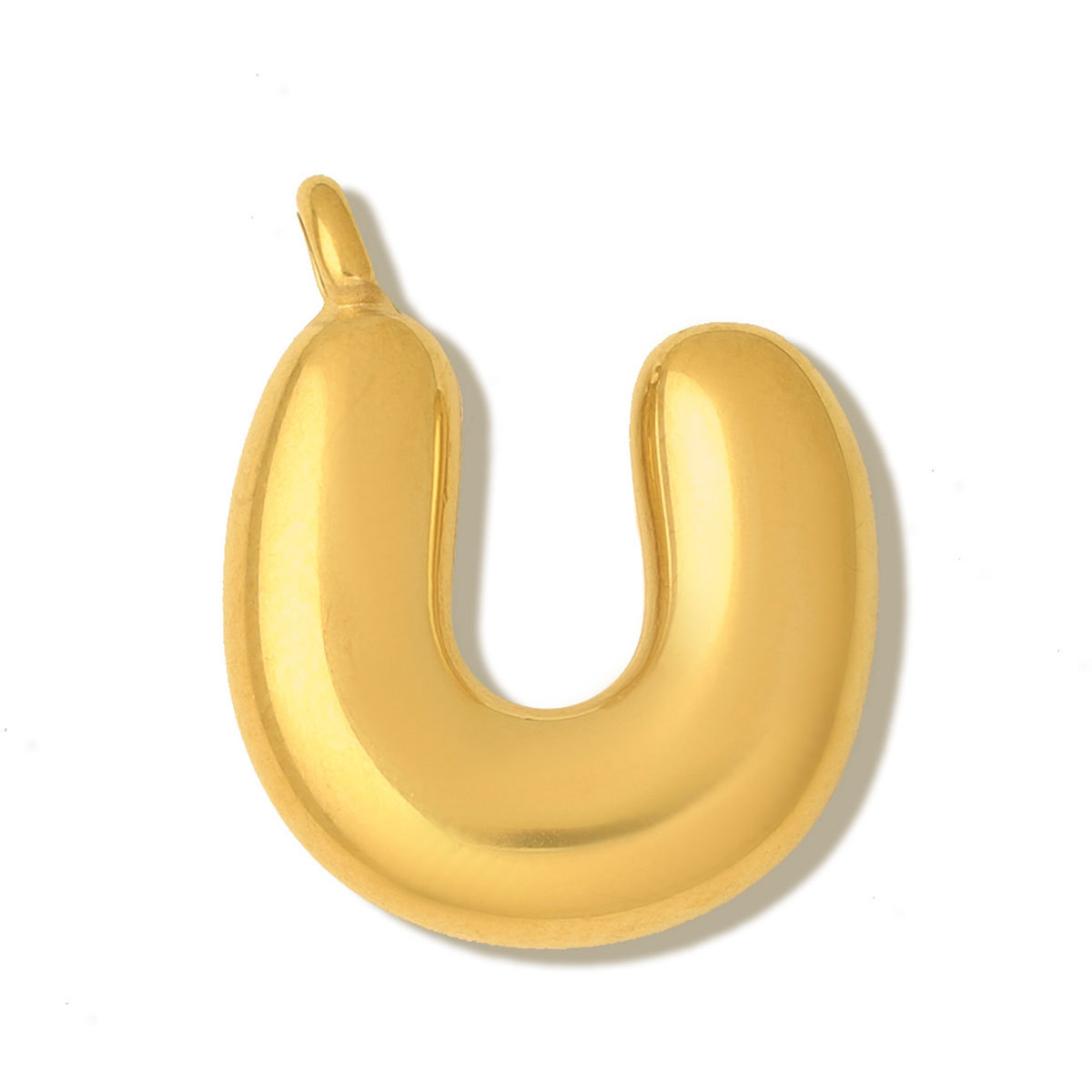 6pcs/pack Stainless Steel Mirror Polish Bubble Capital Letter DIY Charms Initial Letter Necklace Pendant Woman Shoe Accessory Wholesale
