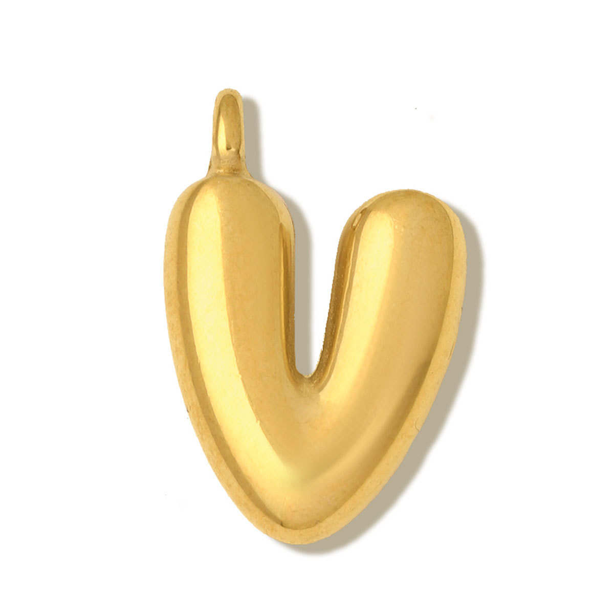 6pcs/pack Stainless Steel Mirror Polish Bubble Capital Letter DIY Charms Initial Letter Necklace Pendant Woman Shoe Accessory Wholesale