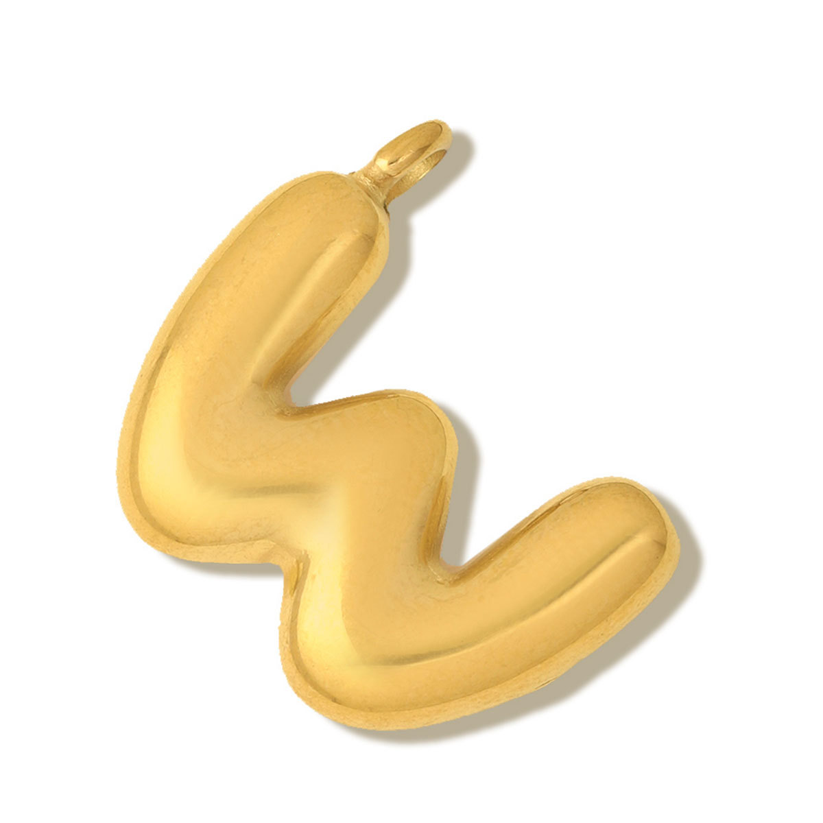 6pcs/pack Stainless Steel Mirror Polish Bubble Capital Letter DIY Charms Initial Letter Necklace Pendant Woman Shoe Accessory Wholesale