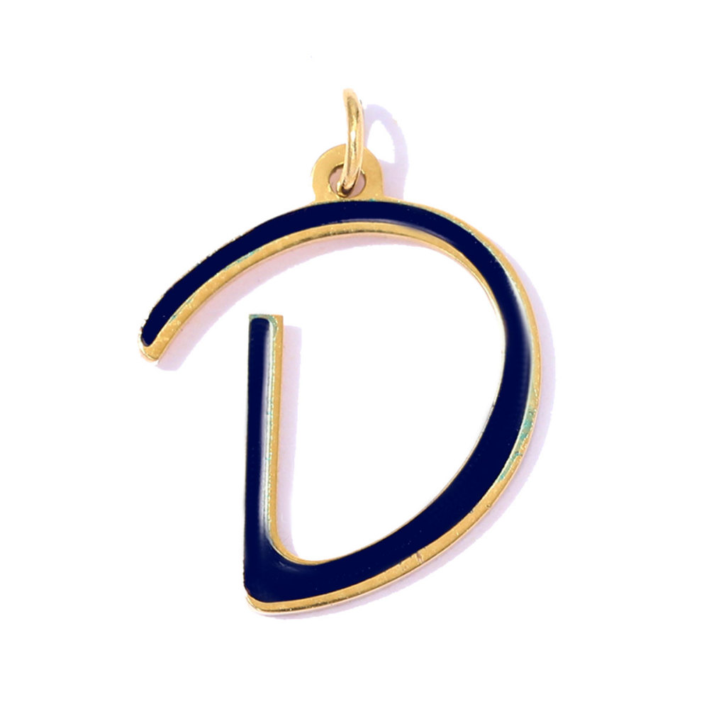 6pcs/pack Stainless Steel Enamel A-Z English Alphabet DIY Charms Initial Letter Necklace Pendant Woman Name Jewelry Wholesale