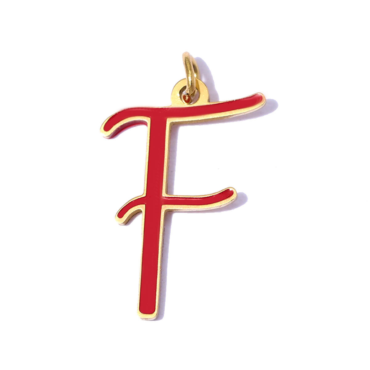 6pcs/pack Stainless Steel Enamel A-Z English Alphabet DIY Charms Initial Letter Necklace Pendant Woman Name Jewelry Wholesale