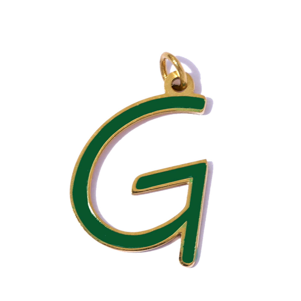 6pcs/pack Stainless Steel Enamel A-Z English Alphabet DIY Charms Initial Letter Necklace Pendant Woman Name Jewelry Wholesale