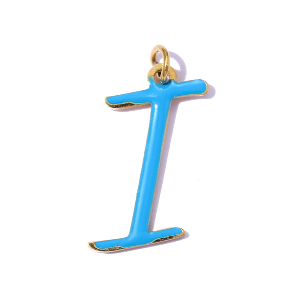 6pcs/pack Stainless Steel Enamel A-Z English Alphabet DIY Charms Initial Letter Necklace Pendant Woman Name Jewelry Wholesale