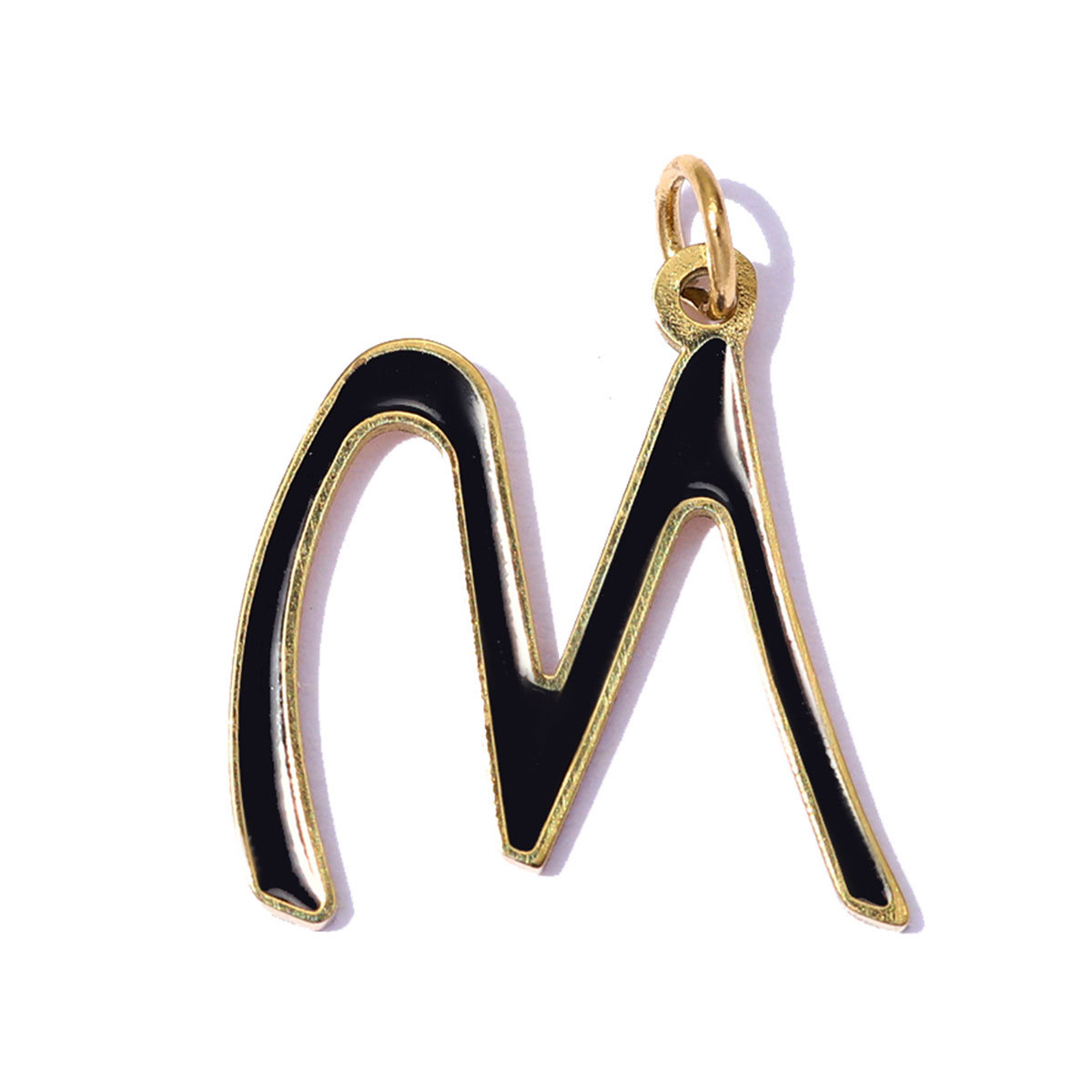 6pcs/pack Stainless Steel Enamel A-Z English Alphabet DIY Charms Initial Letter Necklace Pendant Woman Name Jewelry Wholesale