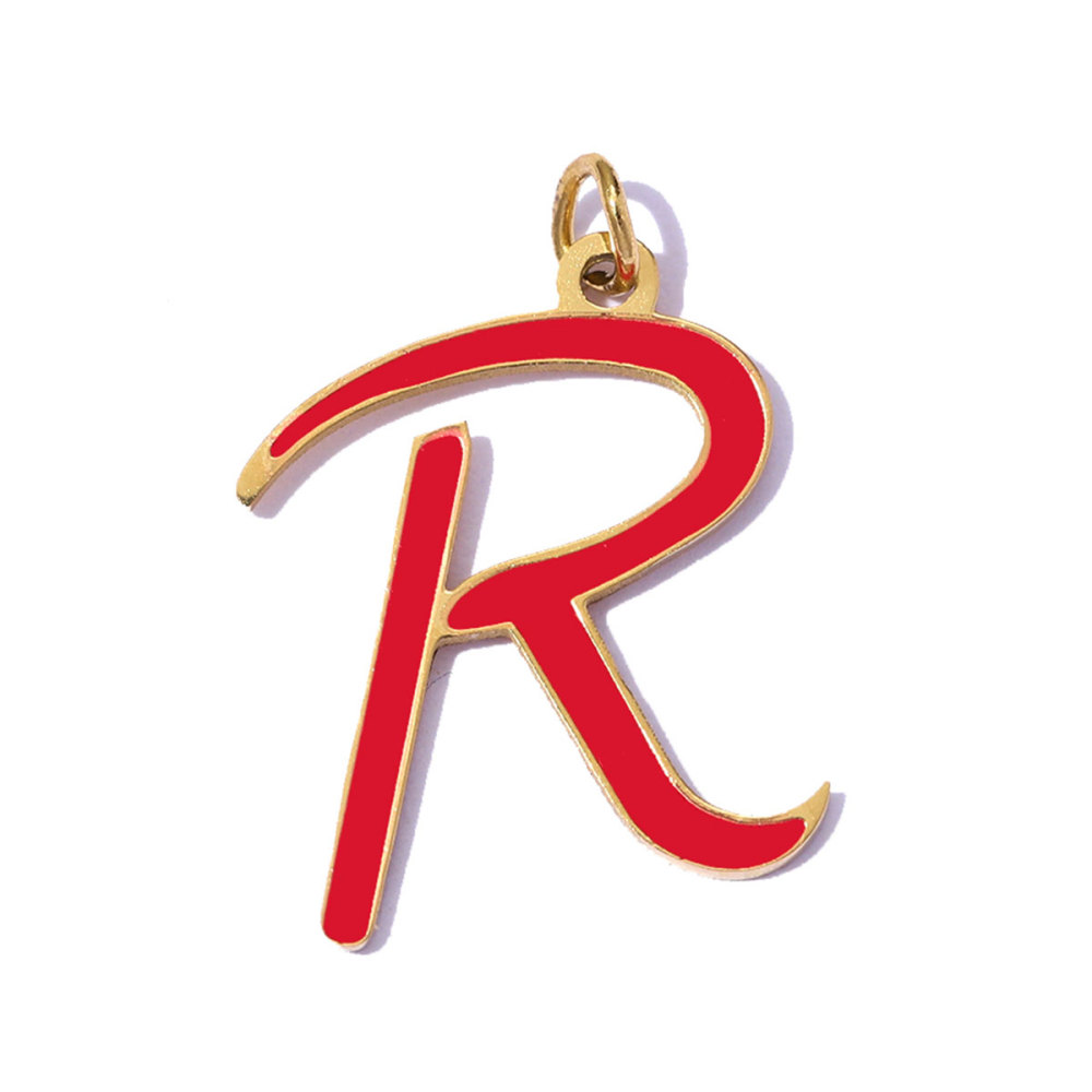 6pcs/pack Stainless Steel Enamel A-Z English Alphabet DIY Charms Initial Letter Necklace Pendant Woman Name Jewelry Wholesale