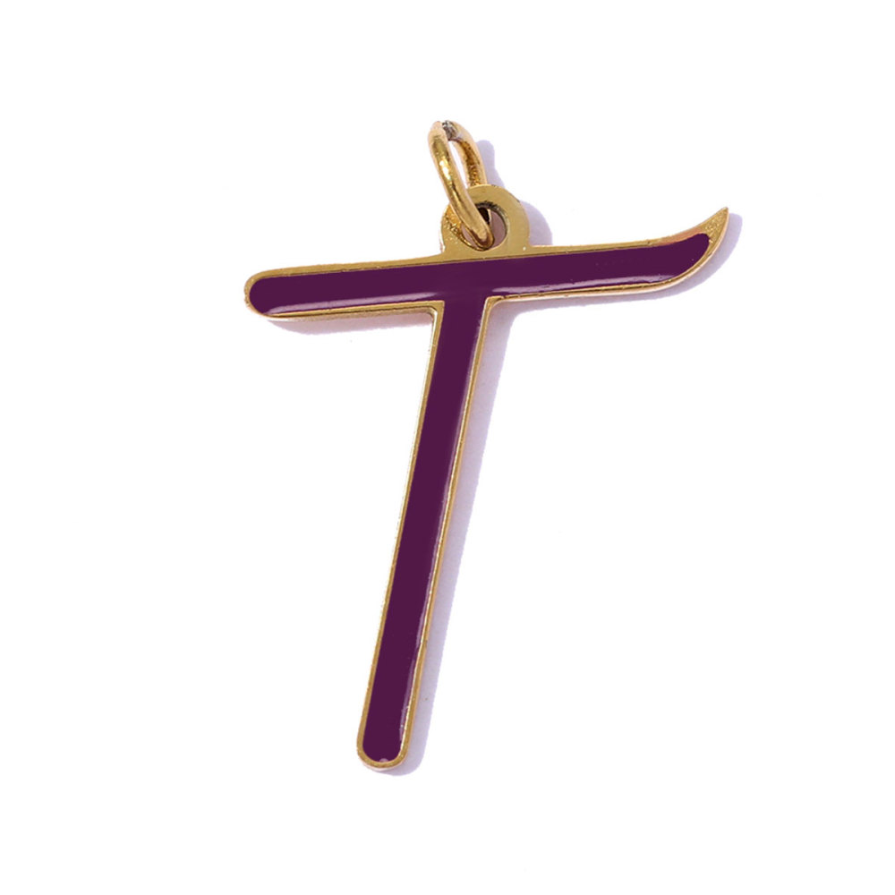 6pcs/pack Stainless Steel Enamel A-Z English Alphabet DIY Charms Initial Letter Necklace Pendant Woman Name Jewelry Wholesale
