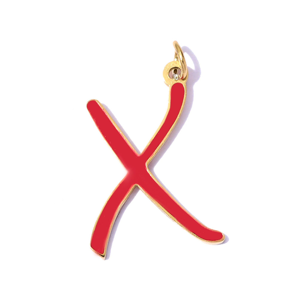 6pcs/pack Stainless Steel Enamel A-Z English Alphabet DIY Charms Initial Letter Necklace Pendant Woman Name Jewelry Wholesale