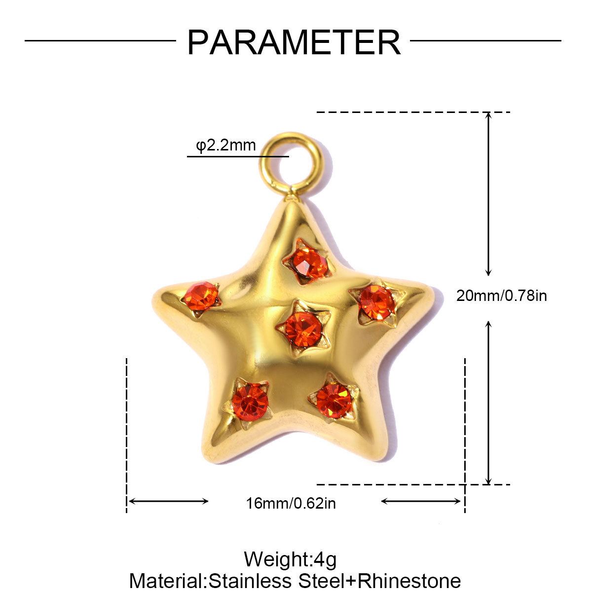 6pcs/pack Stainless Steel Rhinestone Love Heart Lock DIY Bracelet Charms Dog Paw Necklace Pendants Shoe Accessory Wholesale