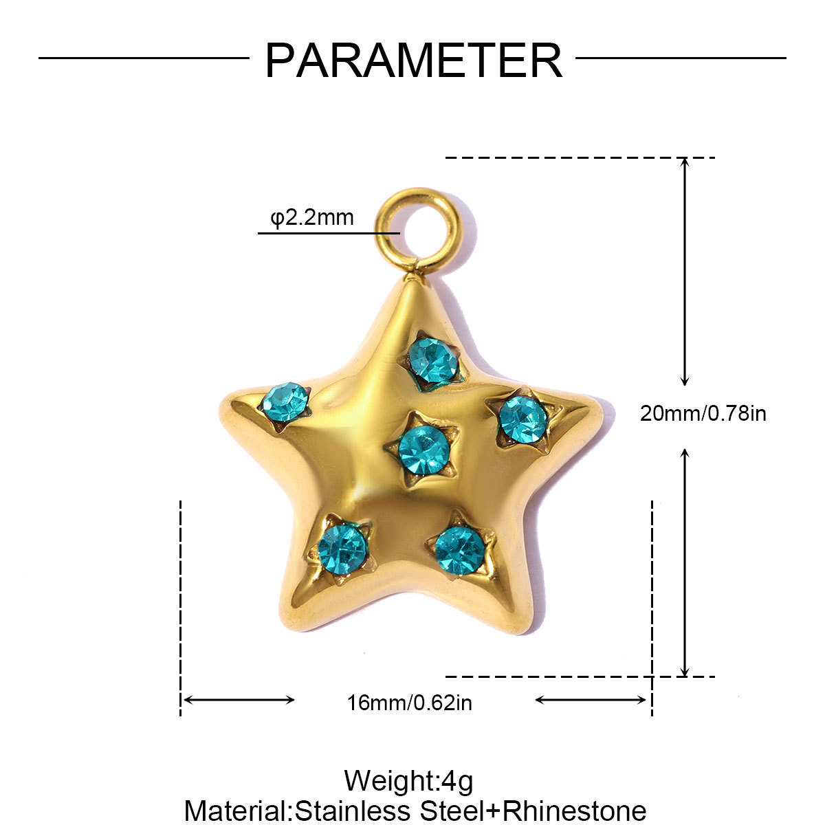 6pcs/pack Stainless Steel Rhinestone Love Heart Lock DIY Bracelet Charms Dog Paw Necklace Pendants Shoe Accessory Wholesale