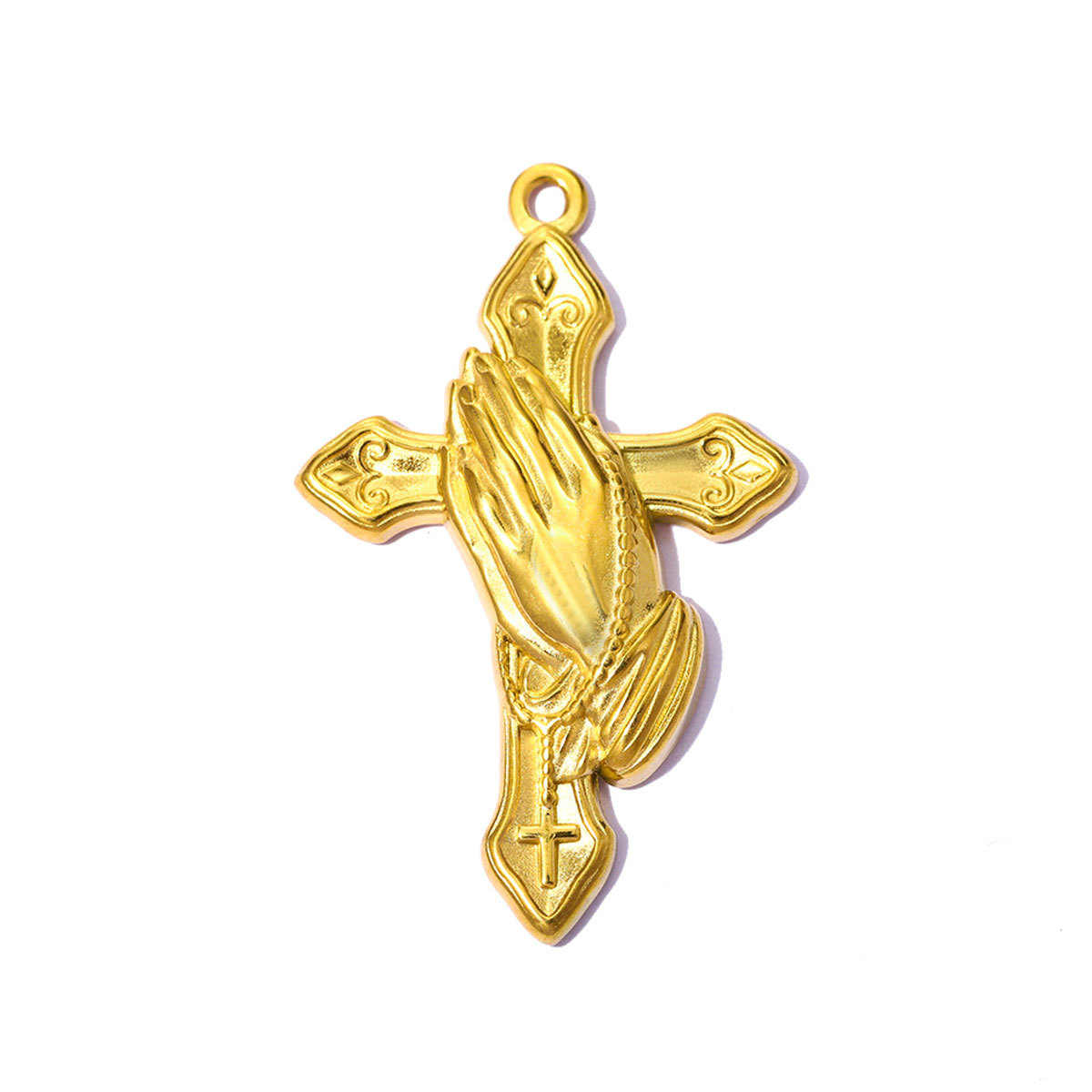 6pcs/pack Stainless Steel Holy Mother Virgin Mary Jesus DIY Charms Dinosaur Cross Necklace Pendants Woman Faith Jewelry Wholesale