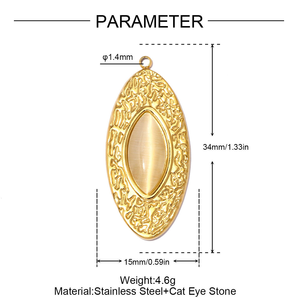 6pcs/pack Stainless Steel Cat Eye Suqare DIY Earring Charms Love Heart Necklace Pendants Woman Enamel Flower Jewelry Wholesale