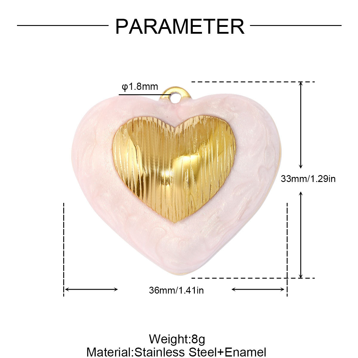 6pcs/pack Stainless Steel Cat Eye Suqare DIY Earring Charms Love Heart Necklace Pendants Woman Enamel Flower Jewelry Wholesale