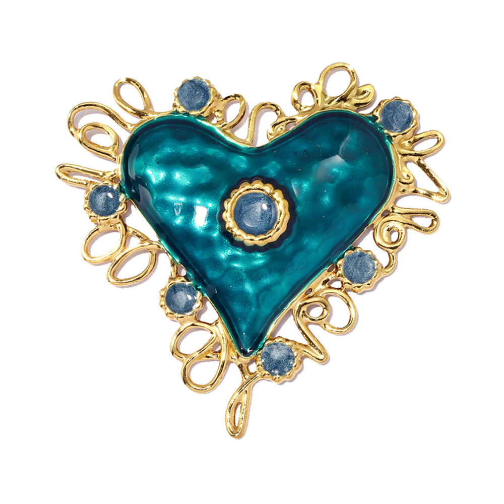 6pcs/pack Stainless Steel Cat Eye Suqare DIY Earring Charms Love Heart Necklace Pendants Woman Enamel Flower Jewelry Wholesale