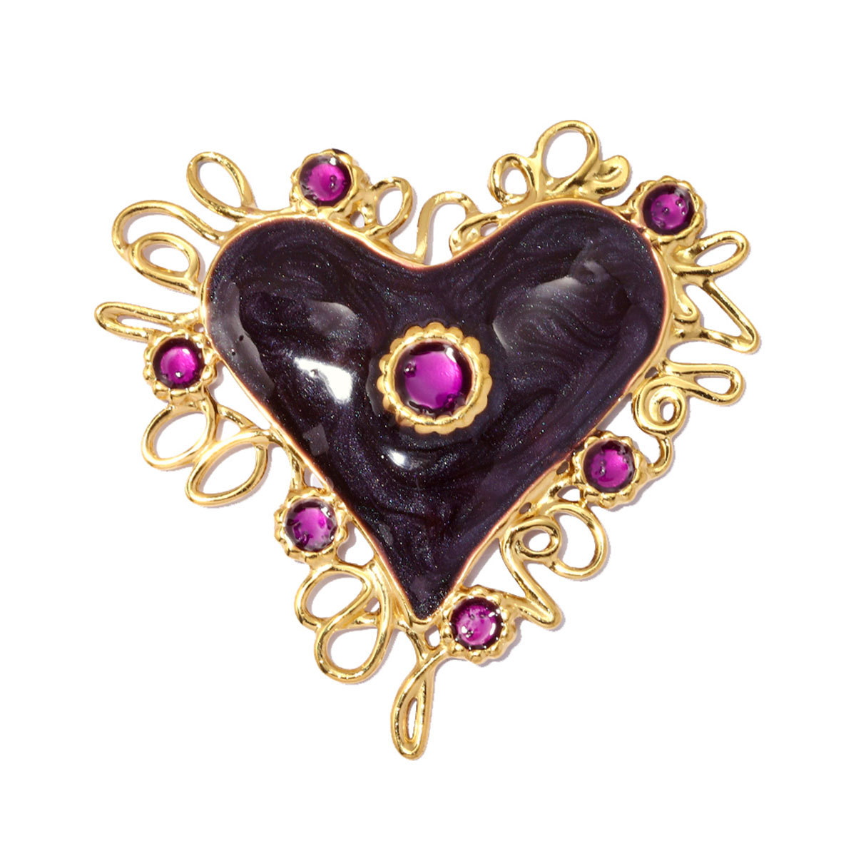 6pcs/pack Stainless Steel Cat Eye Suqare DIY Earring Charms Love Heart Necklace Pendants Woman Enamel Flower Jewelry Wholesale