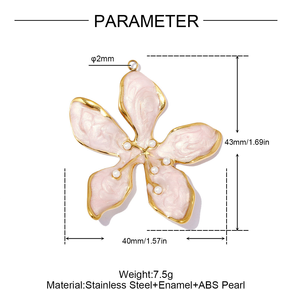 6pcs/pack Stainless Steel Cat Eye Suqare DIY Earring Charms Love Heart Necklace Pendants Woman Enamel Flower Jewelry Wholesale