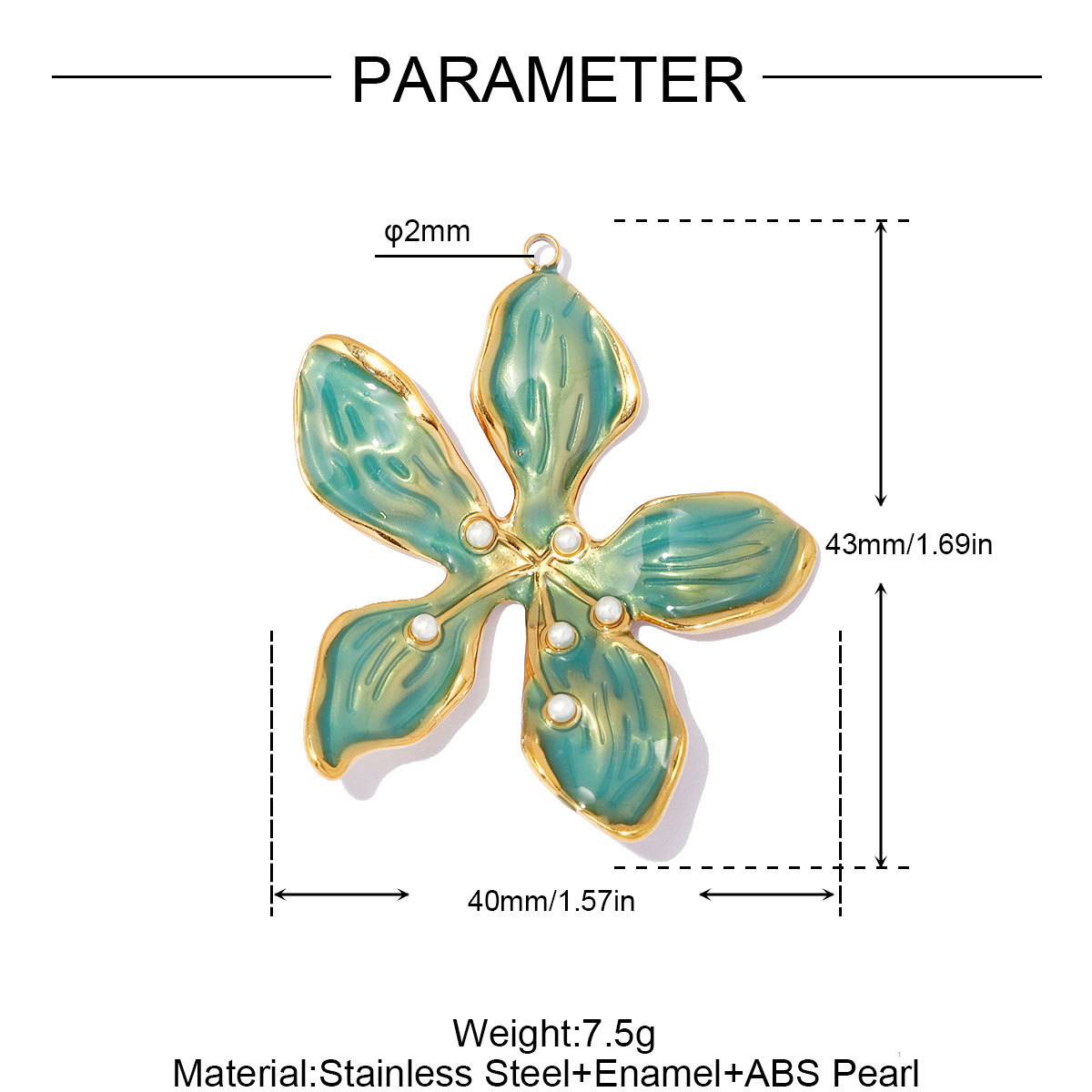 6pcs/pack Stainless Steel Cat Eye Suqare DIY Earring Charms Love Heart Necklace Pendants Woman Enamel Flower Jewelry Wholesale