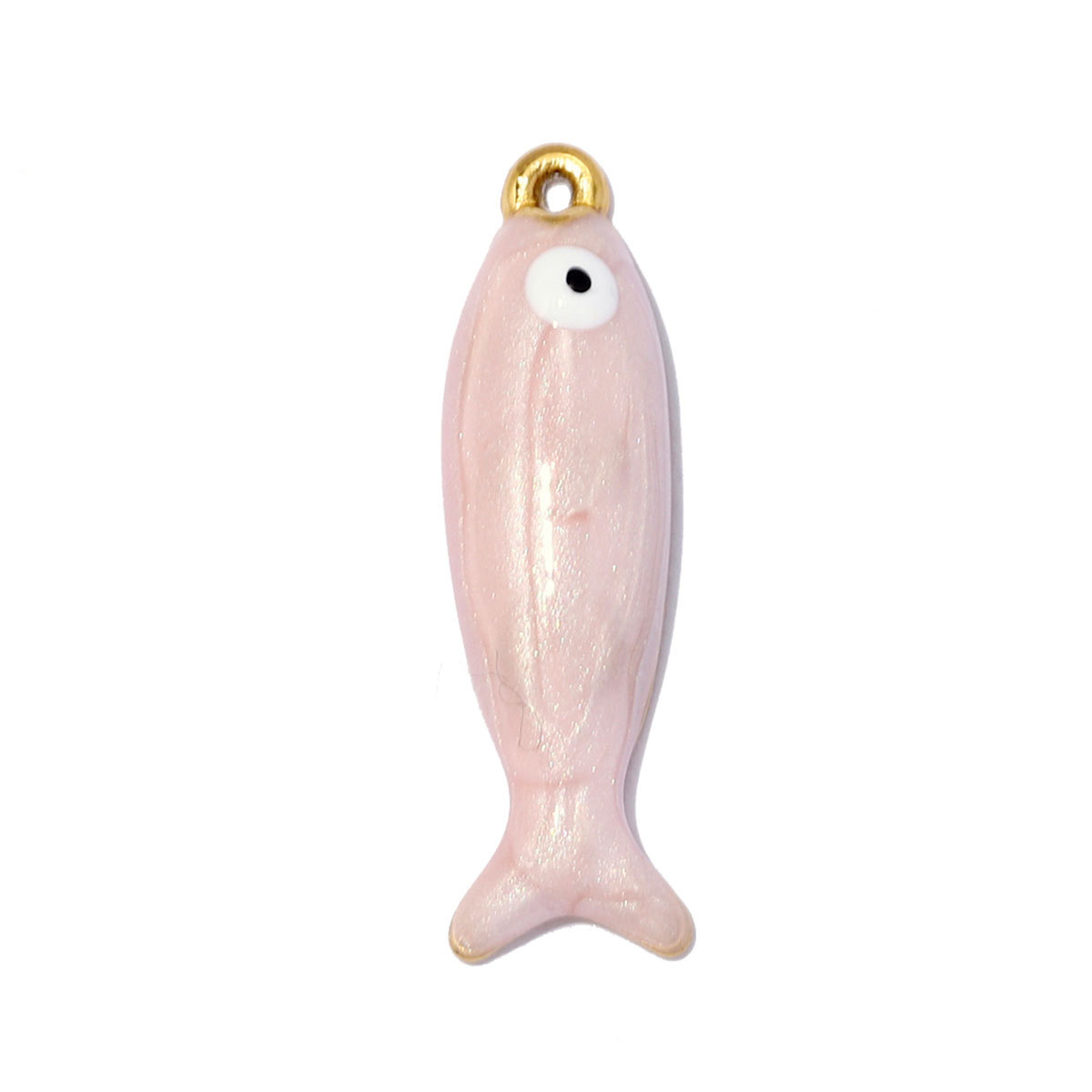 6pcs/pack Stainless Steel Natural Stone Evil Eye DIY Charms Enamel Fish Necklace Pendants Woman Heart Lock Jewelry Wholesale