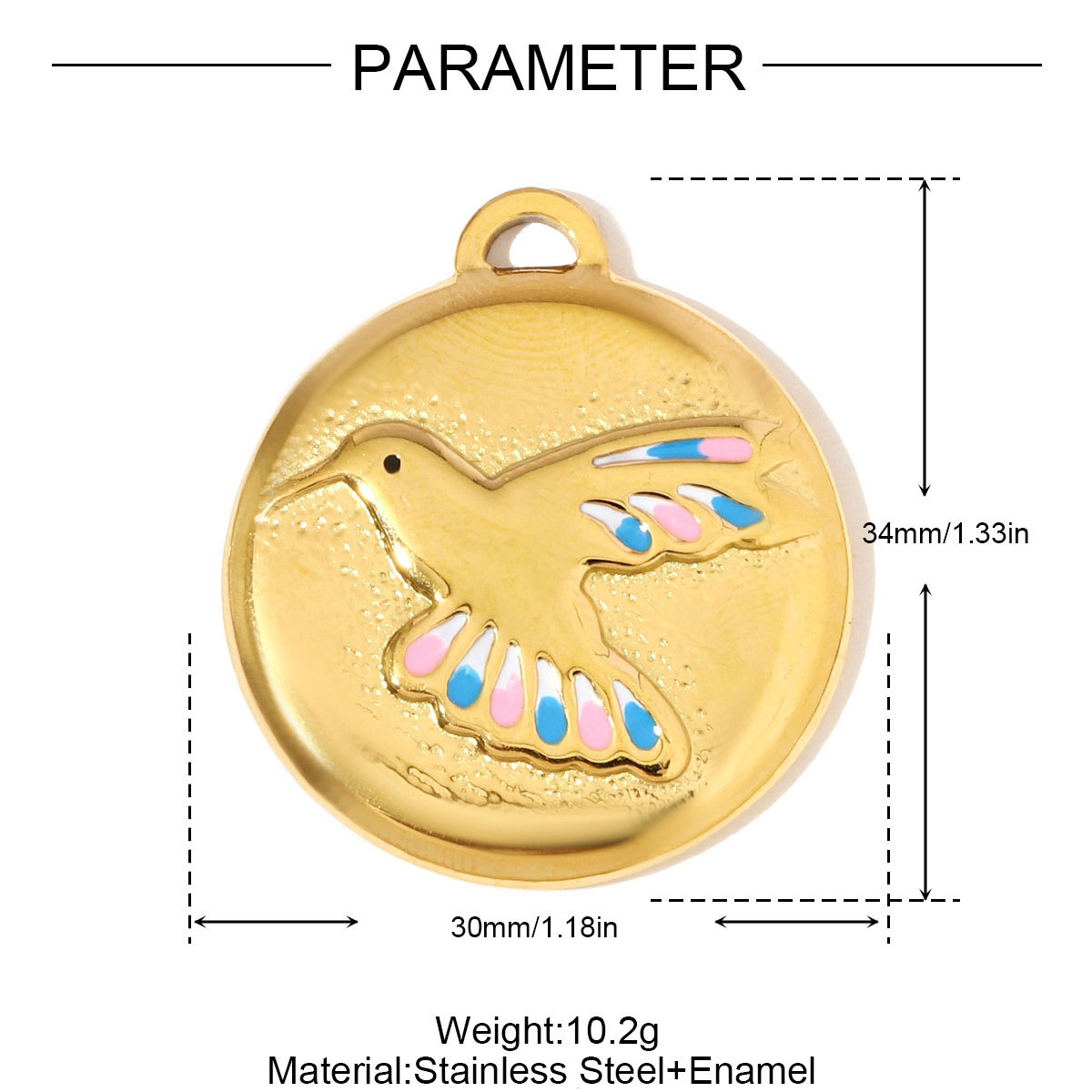 6pcs/pack Stainless Steel Enamel Dove Dragonfly Necklace Pendant Flower Waterdrop DIY Earring Charm Women Sun Daisy Jewelry