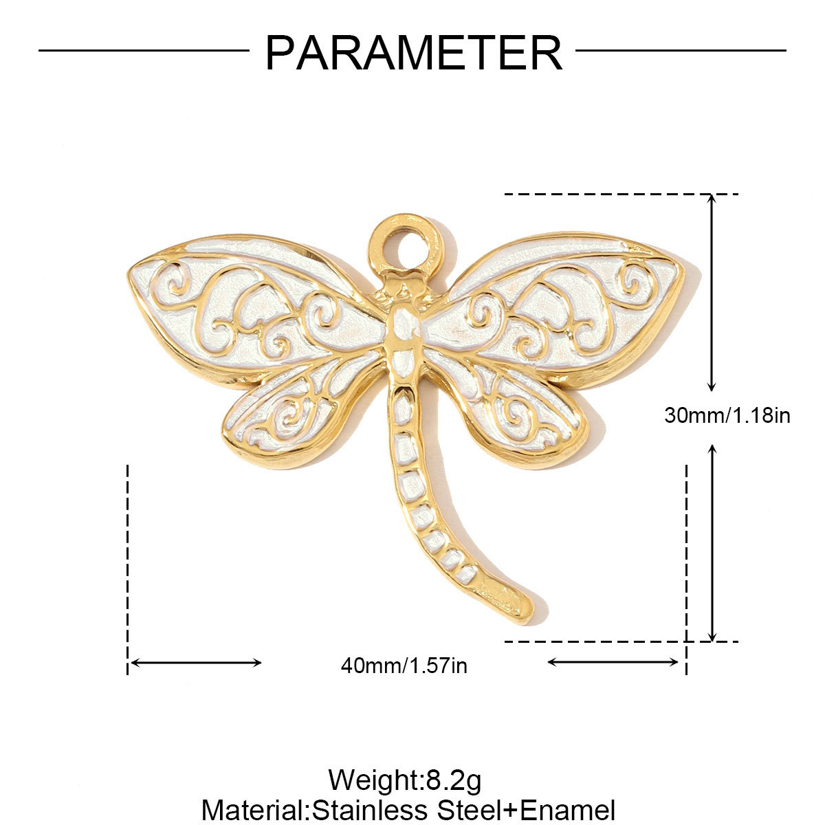 6pcs/pack Stainless Steel Enamel Dove Dragonfly Necklace Pendant Flower Waterdrop DIY Earring Charm Women Sun Daisy Jewelry
