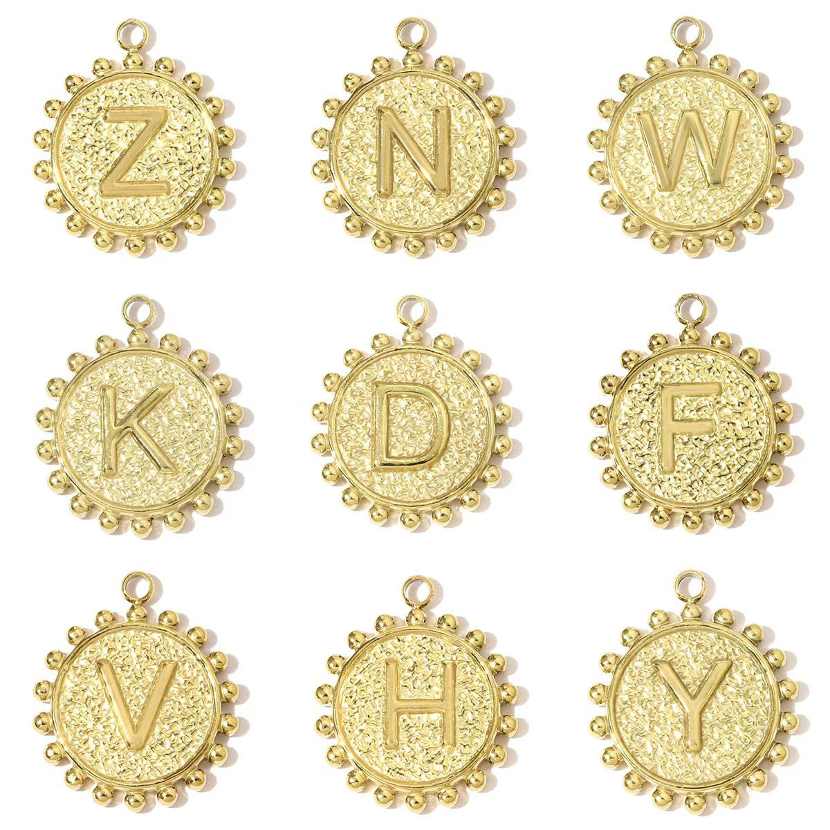 6pcs/pack Fashion Stainless Steel Flower Shaped English Letter A-Z Nacklace Pendant Initial Name DIY Charms Women Alphabet Jewelry