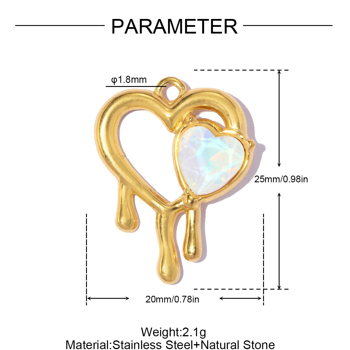 6pcs/pack Stainless Steel Rhinestone Love Heart DIY Earring Charms Flower Key Necklace Pendants Enamel Shoe Accessory Wholesale