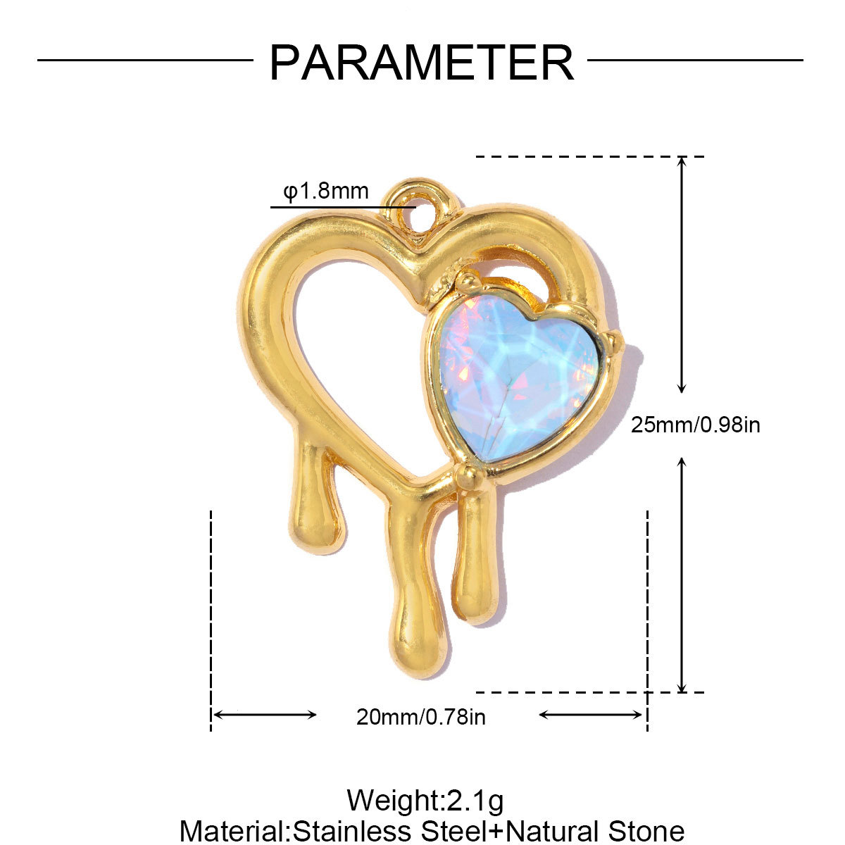 6pcs/pack Stainless Steel Rhinestone Love Heart DIY Earring Charms Flower Key Necklace Pendants Enamel Shoe Accessory Wholesale