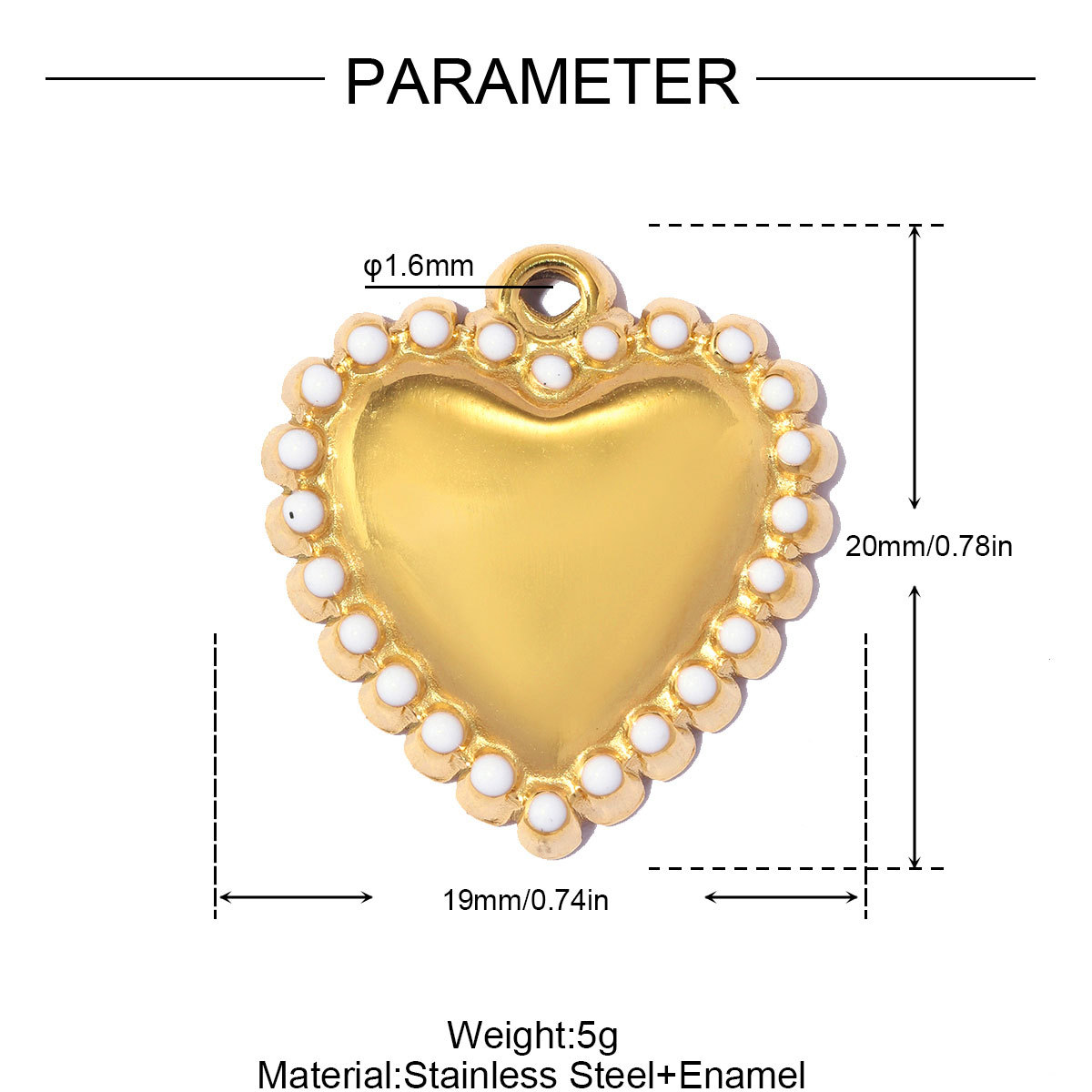 6pcs/pack Stainless Steel Rhinestone Love Heart DIY Earring Charms Flower Key Necklace Pendants Enamel Shoe Accessory Wholesale