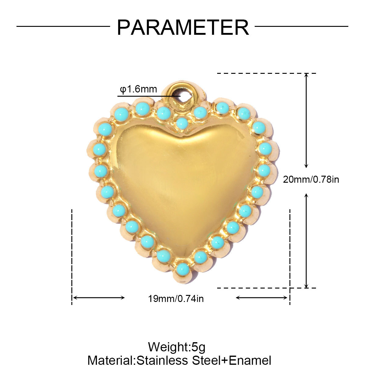 6pcs/pack Stainless Steel Rhinestone Love Heart DIY Earring Charms Flower Key Necklace Pendants Enamel Shoe Accessory Wholesale