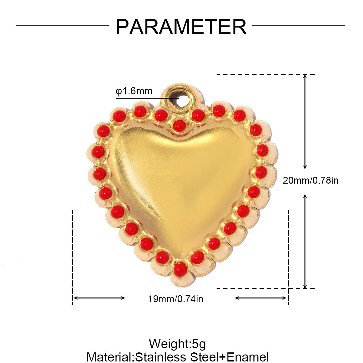 6pcs/pack Stainless Steel Rhinestone Love Heart DIY Earring Charms Flower Key Necklace Pendants Enamel Shoe Accessory Wholesale