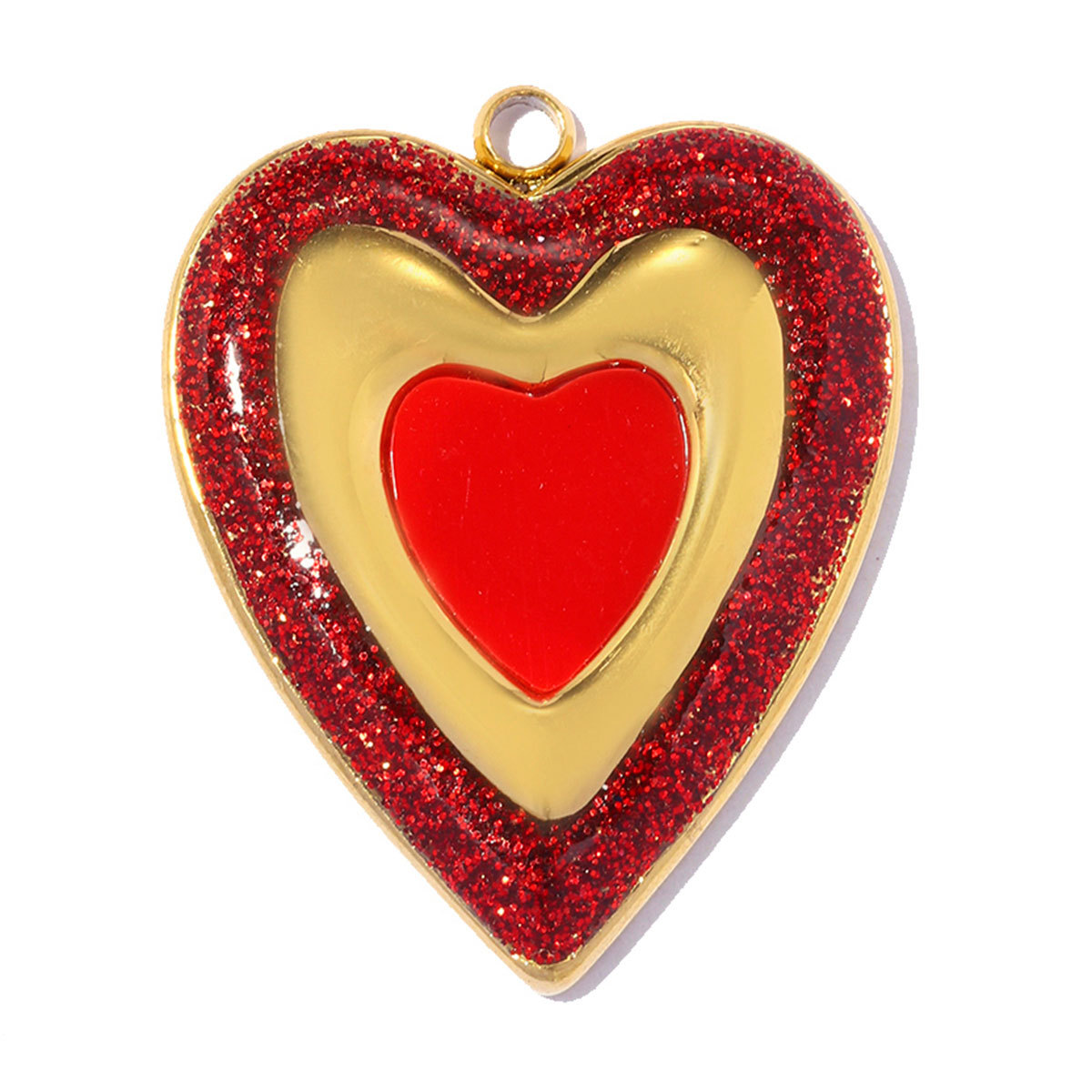 6pcs/pack Stainless Steel Rhinestone Love Heart DIY Earring Charms Flower Key Necklace Pendants Enamel Shoe Accessory Wholesale