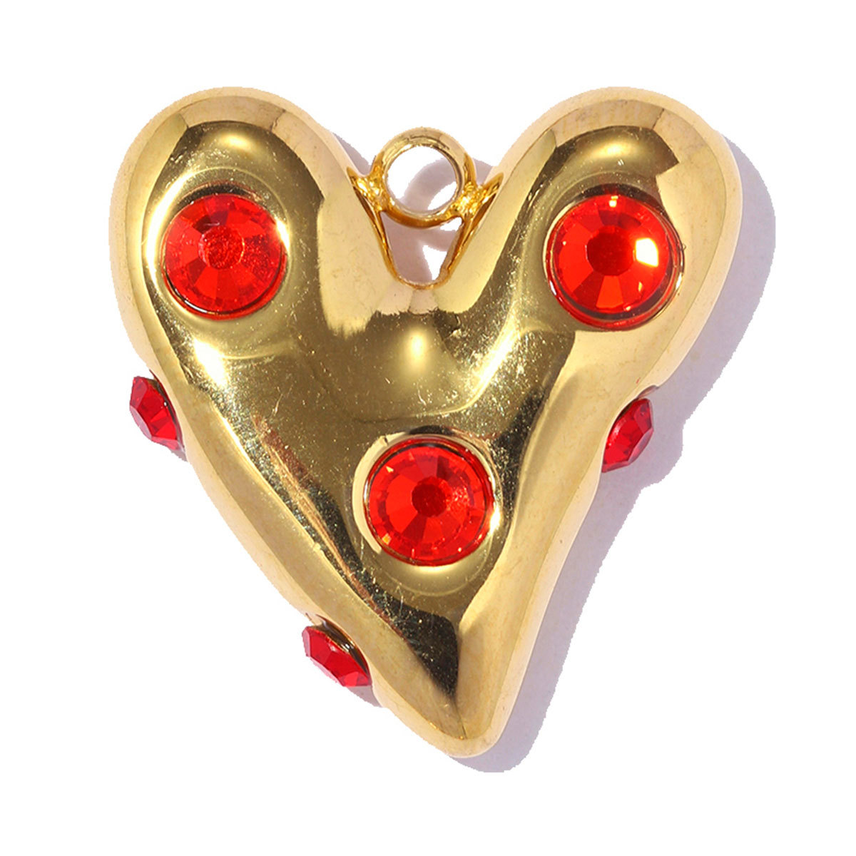 6pcs/pack Stainless Steel Rhinestone Love Heart DIY Earring Charms Flower Key Necklace Pendants Enamel Shoe Accessory Wholesale