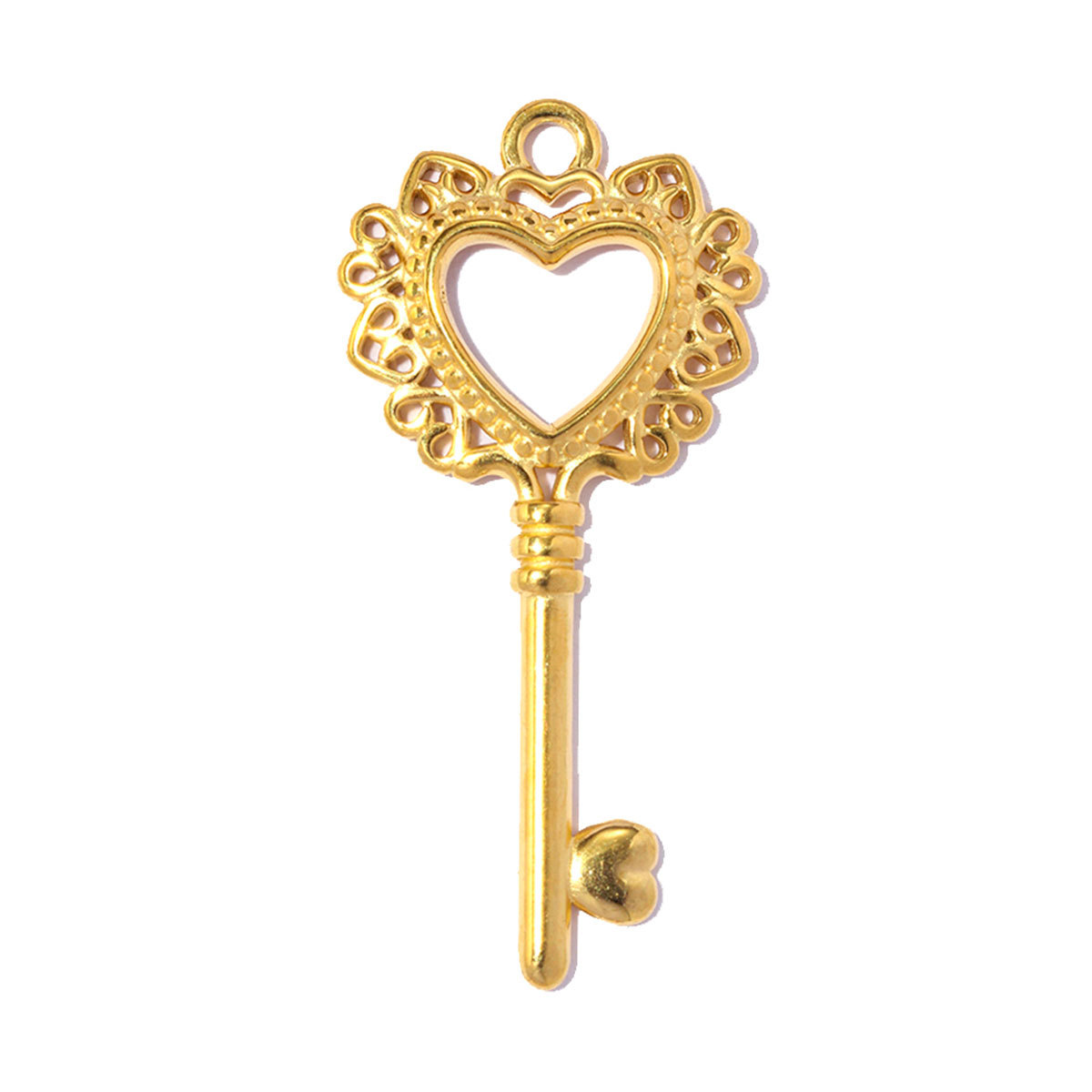6pcs/pack Stainless Steel Rhinestone Love Heart DIY Earring Charms Flower Key Necklace Pendants Enamel Shoe Accessory Wholesale