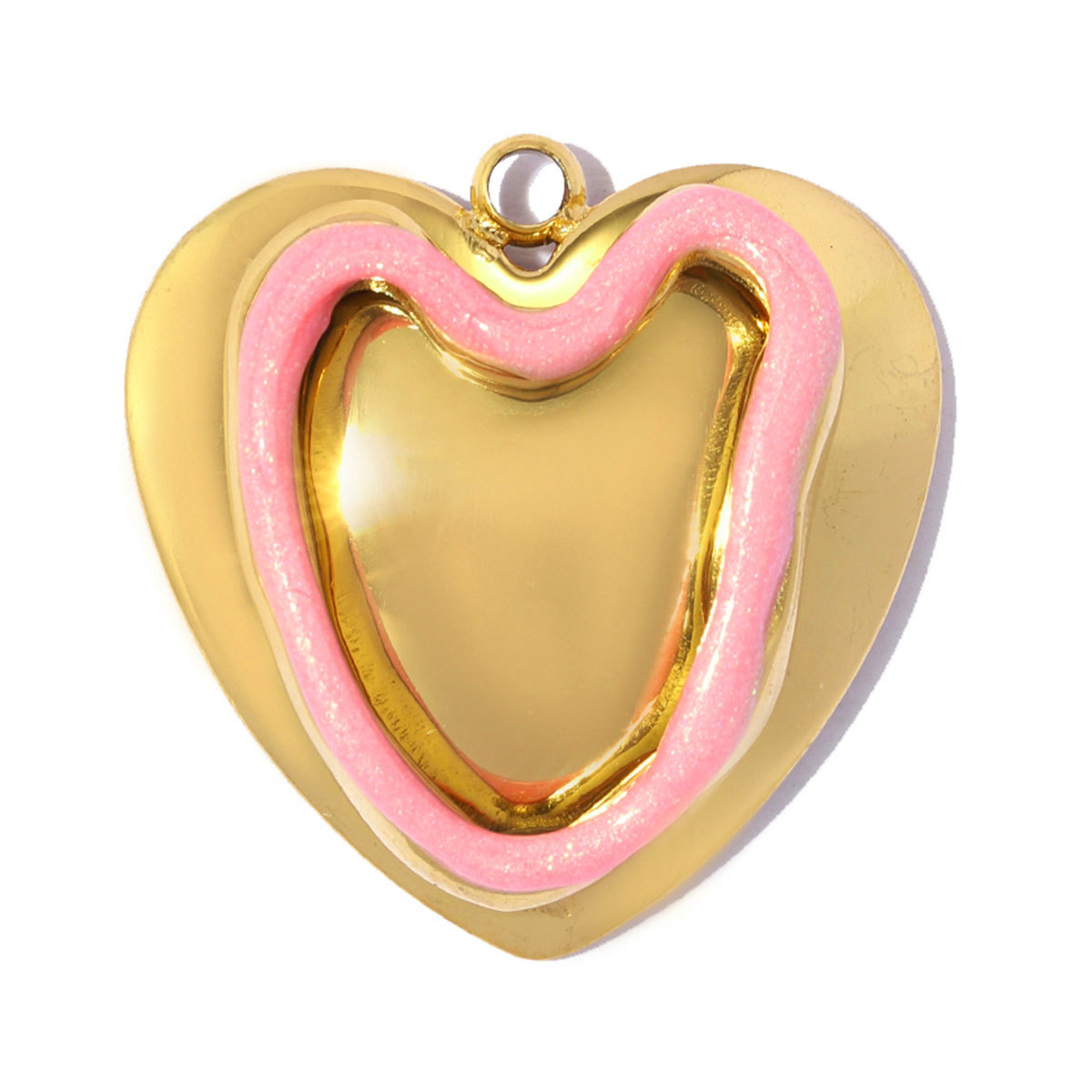6pcs/pack Stainless Steel Rhinestone Te Quiero MAMA DIY Charm Enamel Love Heart Necklace Pendant Woman Mother'Day Gift Jewelry